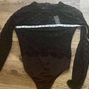 Romeo & Juliet Couture Black Lace Bodysuit